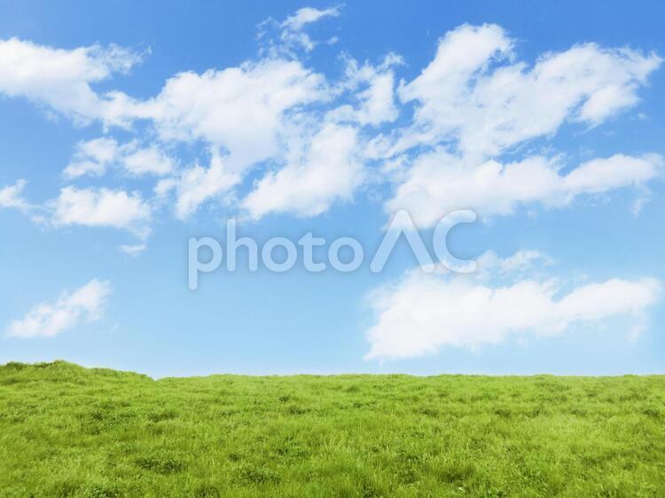 Meadow, blue sky and clouds, sky, sky, sky and clouds, JPG