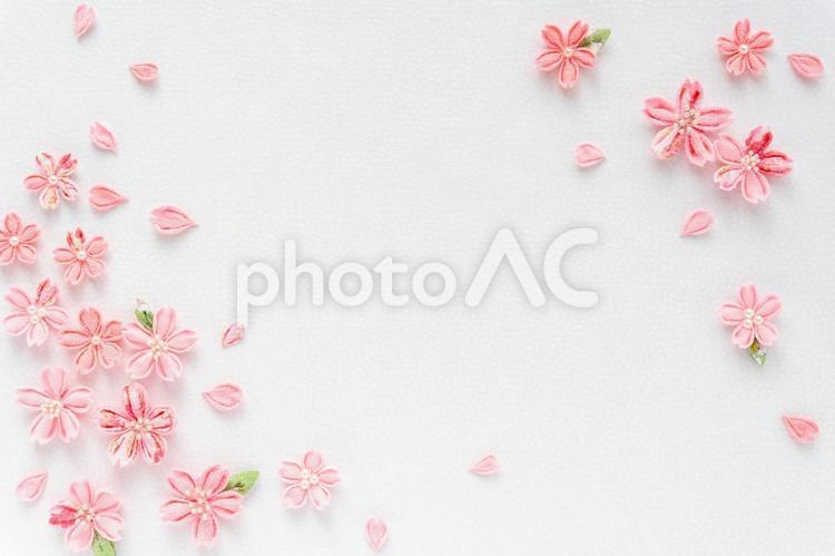 Pinch work cherry blossom frame, cherry blossoms, background, frame, JPG