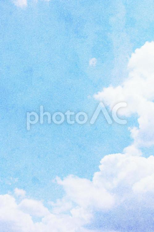 Watercolor-style light blue gentle sky vertical background Easy-to-use sky background with copy space, sky, blue sky, empty background, JPG