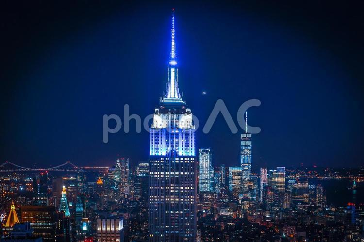 Empire State Building (taken from Rockefeller Center Observatory) 2, top of the rock, new york state, newyork, JPG