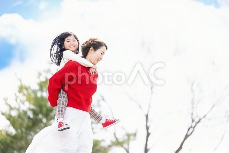 Mother and daughter playing in nature, mother's day, girl, children, JPG