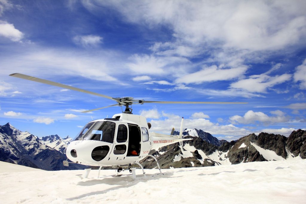 Helicopter on mountain photoAC